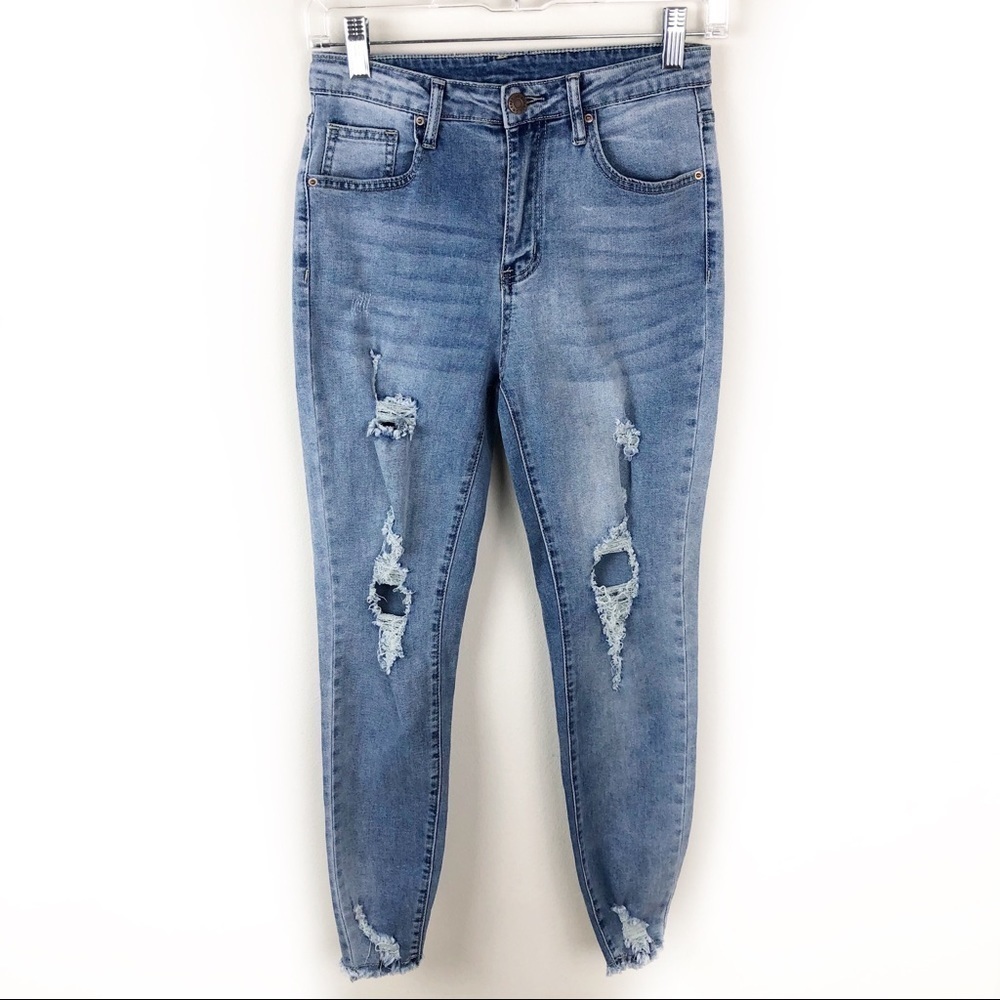 SHEIN Hi-rise Distressed skinny jeans size: S